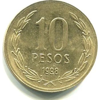CHILE. 10 pesos 1998.