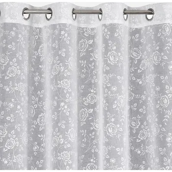 Bílý závěs na průchodkách HOLLY 140x250 cm