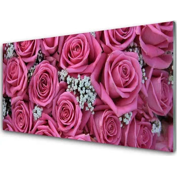 Obraz Obraz na skle Růže Květiny Rostlina 120x60 cm 2 Přívěsky
