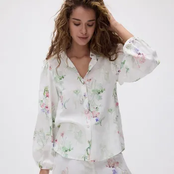 Pánská košile Reserved - Vzorovaná košile s vysokým podílem lnu - vícebarevná - VE096-MLC - VE096-MLC-S