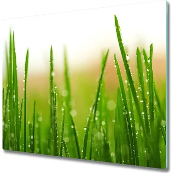 Kuchyňské prkénko Skleněná krájecí deska tráva 60x52 cm