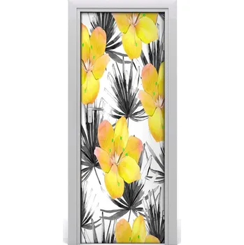 Fototapeta Samolepící fototapeta na dveře tropické květiny 75x205 cm