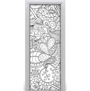 Fototapeta Samolepící fototapeta na dveře pozadí Zentangle 85x205 cm