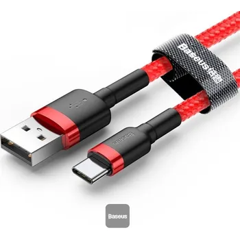 Datový kabel Baseus datový kabel Cafule USB-C 2m 2A červený
