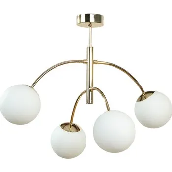 Zlato-bílé stropní svítidlo koule VOLTA 4