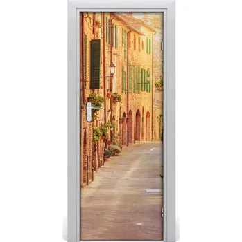 Fototapeta Fototapeta samolepící na dveře italské uličky 85x205 cm