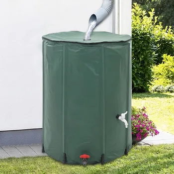 vidaXL Nádrž na vodu s kohoutkem skládací 500 l PVC [41222] Barva: Zelená
