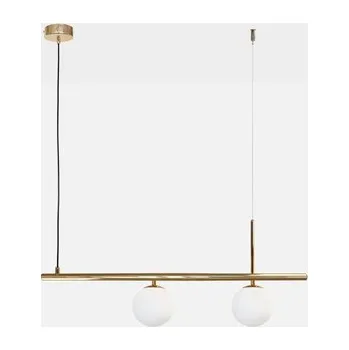 Zlaté závěsné svítidlo 2 koule FARO