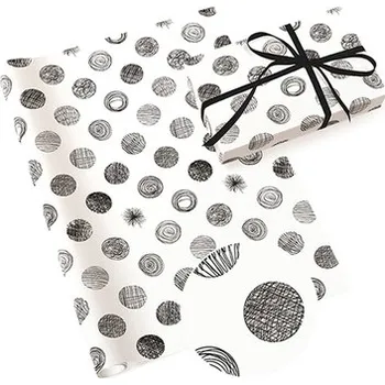 Balící papír Černobílý dárkový papír NEUTRAL MIX 70x200 cm