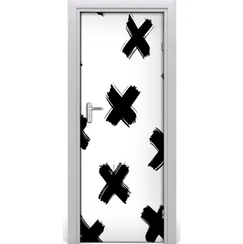 Fototapeta Fototapeta na dveře černobílé fleky 75x205 cm