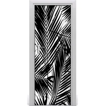 Fototapeta Samolepící fototapeta na dveře listy palmy 85x205 cm