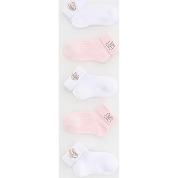 Dětská móda Reserved - Ponožky Minnie Mouse 5 ks - bílá - 771EP-00X - 771EP-00X-K13