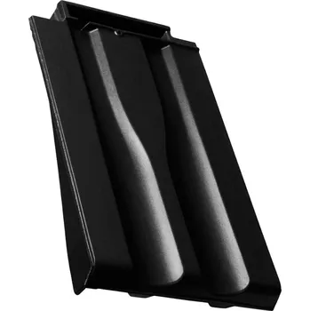 pálená krytina TONDACH Renoton 11 (Hranice 11) posuvná taška Okrajová taška levá Černá Amadeus Glazura