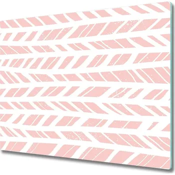 Kuchyňské prkénko Skleněná krájecí deska Vzor rybí kosti 60x52 cm