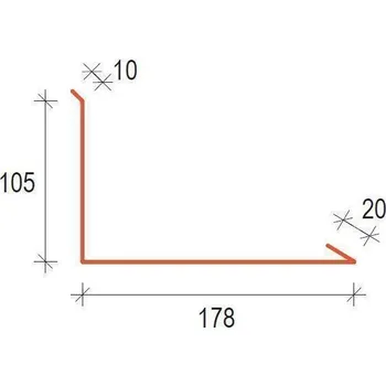 Střecha SATJAM Klempířské doplňky PUM50 OZ313 Oplechování ke zdi RAL 8017 Hnědá