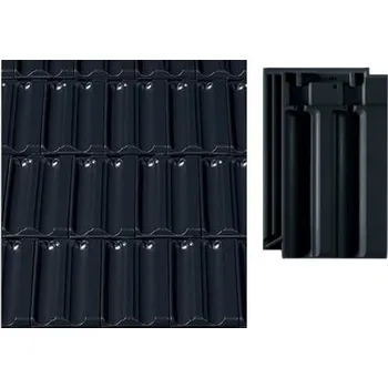 pálená krytina CREATON LENTI Základní taška 1/1 Černá Glazura