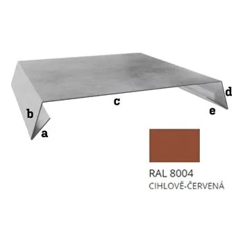 BLIX Pozink tl. 0,5 mm Oplechování atiky r.š. 250 RAL 8004 cihlově červená