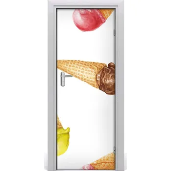 Fototapeta Fototapeta na dveře samolepící zmrzilna vafle 85x205 cm