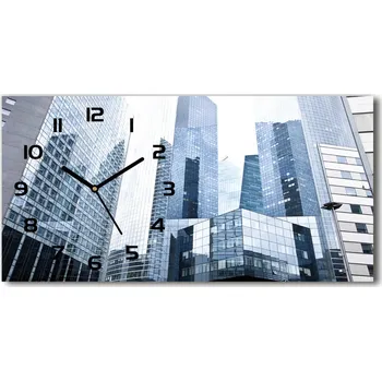 Hodiny Skleněné hodiny na stěnu tiché Mrakodrapy