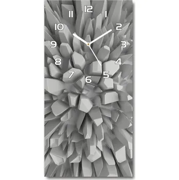 Hodiny Nástěnné skleněné hodiny Abstrakce 3D