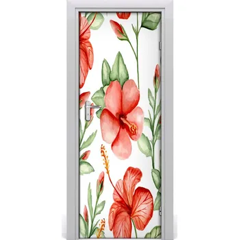 Fototapeta Samolepící fototapeta na dveře tropické květiny 95x205 cm