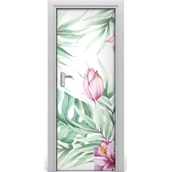 Fototapeta Samolepící fototapeta na dveře havajský vzor 85x205 cm