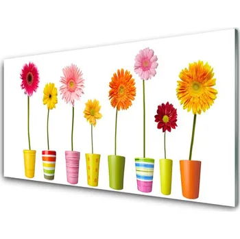 Obraz Obraz na skle Květiny Rostlina Příroda 100x50 cm 2 Přívěsky