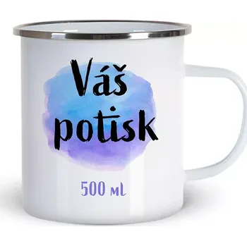 Plechový hrnek (plecháček) 500 ml s vlastním potiskem