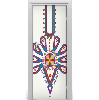 Fototapeta Samolepící fototapeta na dveře Polský lidový vzor 95x205 cm