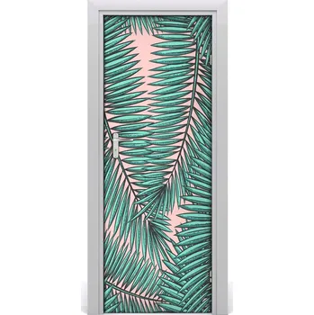 Fototapeta Samolepící fototapeta na dveře listy palmy 85x205 cm