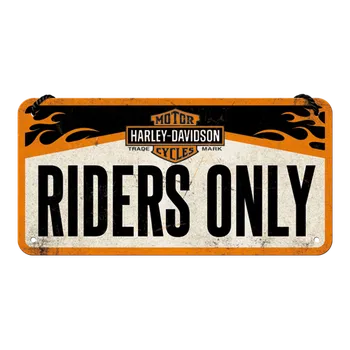 Plechová cedule Nostalgic Art Plechová cedule Harley-Davidson Riders Only 10 x 20 cm