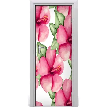 Fototapeta Samolepící fototapeta na dveře tropické květiny 95x205 cm