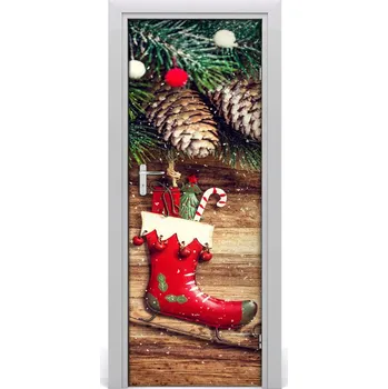 Fototapeta Samolepící fototapeta na dveře Sváteční ozdoby 95x205 cm