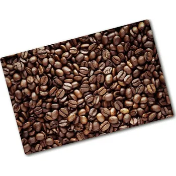 Kuchyňské prkénko Deska na krájení chleba skleněná Zrnka kávy