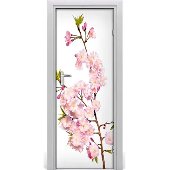 Fototapeta Samolepící fototapeta na dveře Květiny višně 85x205 cm