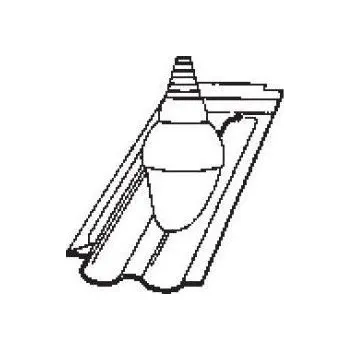 Střešní krytina BRAMAC Průchody střechou Granát 13 Průchozí taška pro anténu Měděná engoba