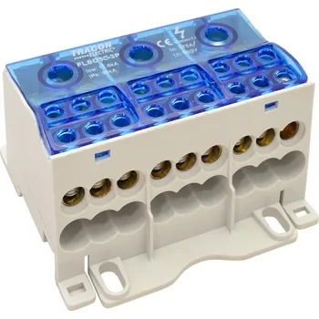 svorka Tracon FLSO50-3P Odbočná svorka, s výklopným ochranným krytem 3×1×50(35)mm2 / 3×6×16(10)mm2, 690VAC/DC, 175 A (Tracon FLSO50-3P)
