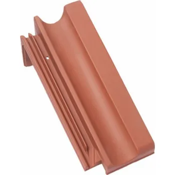 betonová krytina BRAMAC Granát 11 Taška pultu půlená 1/2 Cihlově červená režná