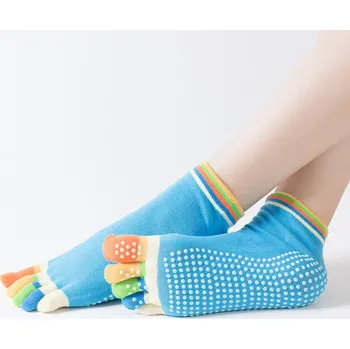 Sportago Luma prstové ponožky na jógu - modrá