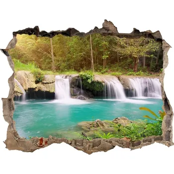 Fototapeta Nálepka fototapeta 3D výhled Vodopád v lese