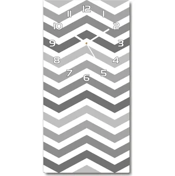 Hodiny Nástěnné skleněné hodiny Sedé klikatiny