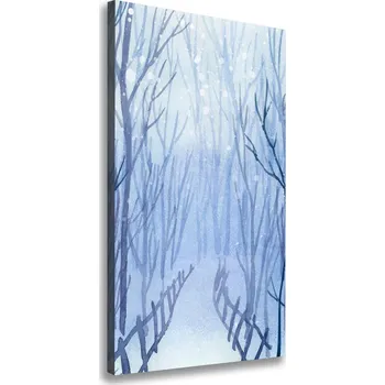 Obraz Vertikální Vertikální Foto obraz na plátně do obýváku Les zima