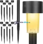 Solární zahradní světla - 10 ks - teplá bílá 37 cm