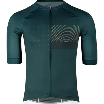 cyklistický dres FORCE Pánský dres s krátkým rukávem FORCE SWAY, tmavě zelený - 4XL
