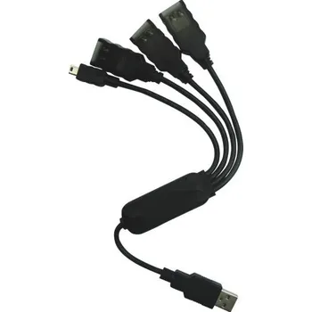 USB hub PremiumCord USB2.0 HUB 4-portový Black cable