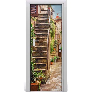 Fototapeta Fototapeta samolepící na dveře italské uličky 85x205 cm