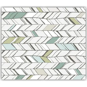 Kuchyňské prkénko Skleněná krájecí deska Vzor rybí kosti 60x52 cm