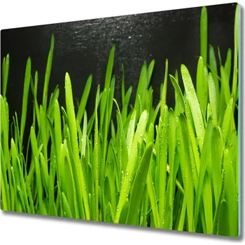 Kuchyňské prkénko Skleněná krájecí deska tráva 60x52 cm