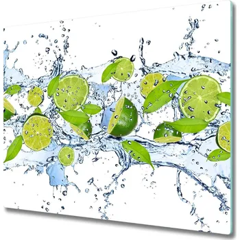 Kuchyňské prkénko Skleněná krájecí deska Limety a voda 60x52 cm
