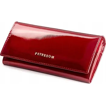 Peněženka Peterson peněženka z pravé kůže červená - dámská